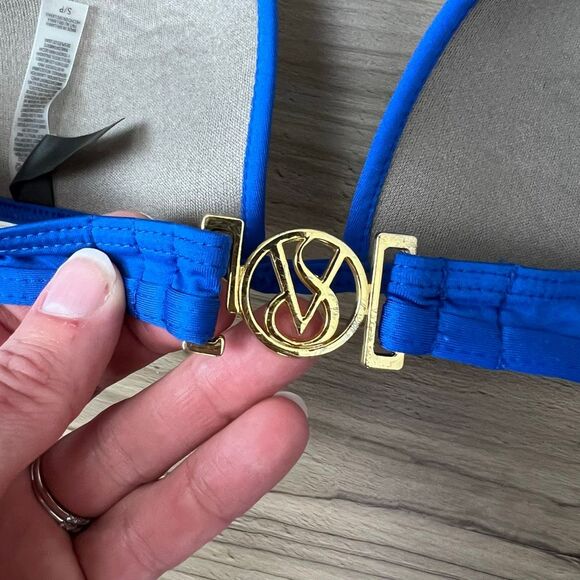 Victoria’s Secret Royal Blue Halter Bikini Set – S/L Push-Up Top + Hipster Botto - Picture 6 of 10